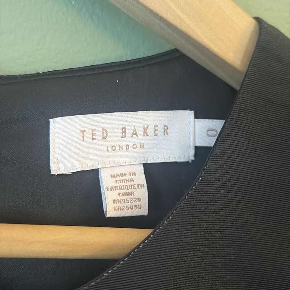 Ted Baker Zaldana Mini Dress Flight of the Orient Black Birds Novelty Sz 0 XXS - Picture 7 of 12